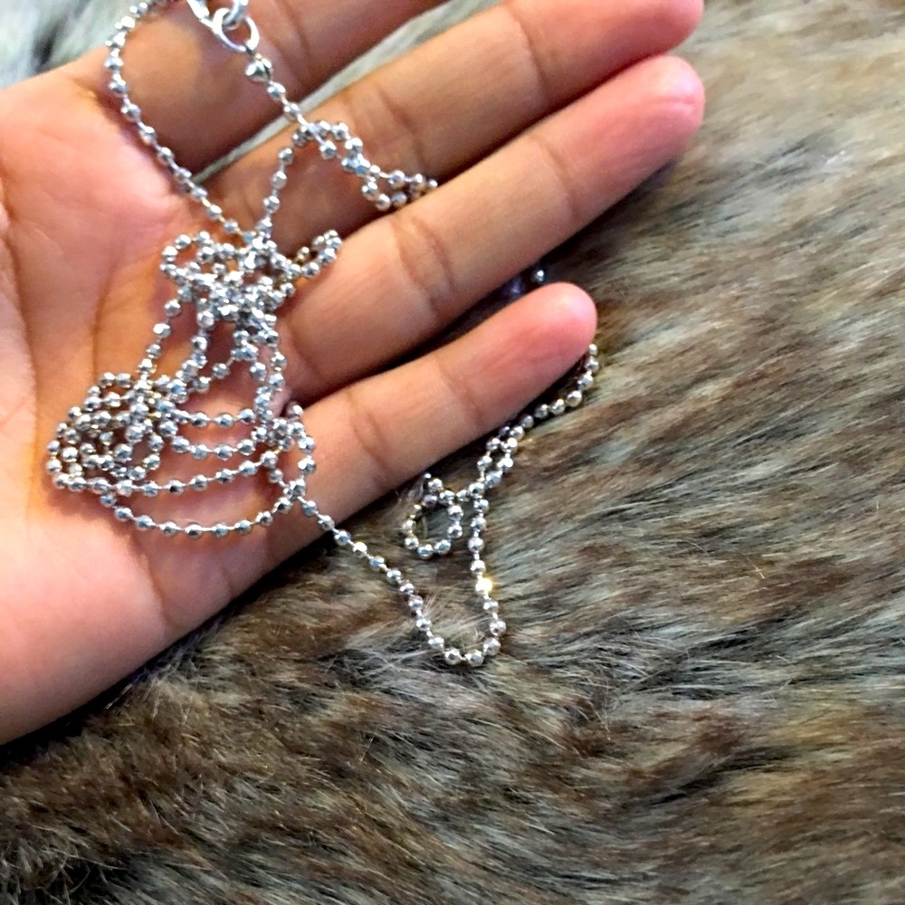 Silver tone COOKIE LEE necklace 18 inches